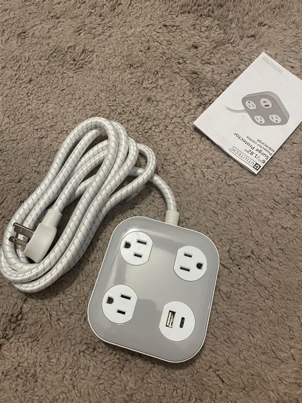 Utilitech 6-ft Surge Protector 3-Outlet 250 Joules 1875-Watt White ...
