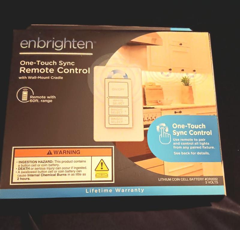 Enbrighten Cabinet Lighting Remote Control in the Under Cabinet ...