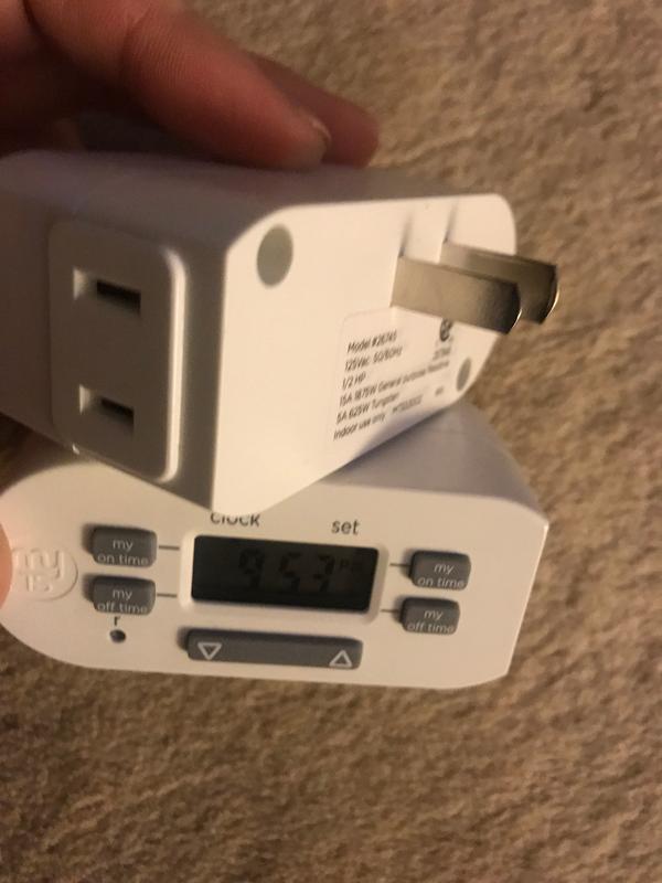myTouchSmart Indoor Plug-In Simple Set Digital Bar Timer, White