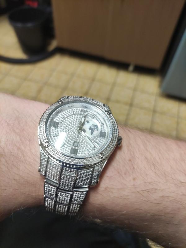 JBW Men s Jet Setter 1.00 cttw Diamond 18K GoldPlated Watch QVC