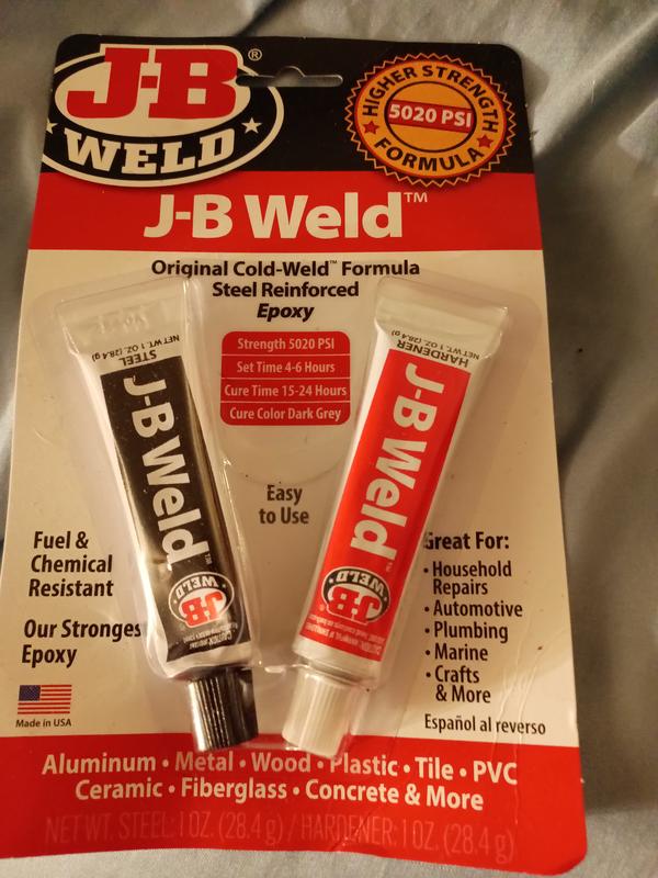 J-B Weld Original Cold Weld Formula Steel Reinforced Epoxy, 2-Part — Two  1-Oz. Tubes, Model# 8265S