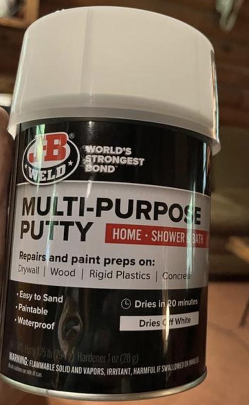 J-B WELD 1-Quart Heavy Duty, Waterproof Interior/Exterior White All-purpose  Putty in the Patching & Spackling Compound department at