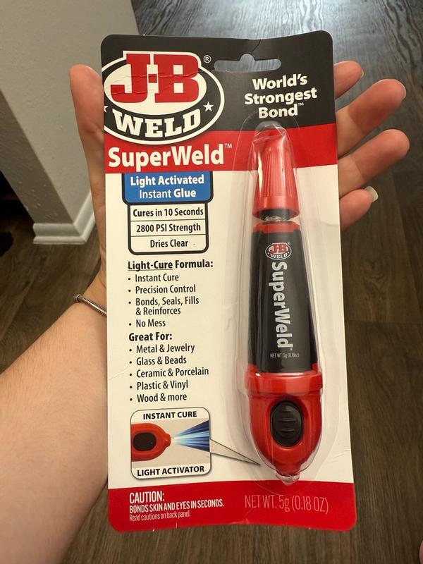 J-B Weld 33301 SuperWeld Light Activated Instant Glue, 0.18 oz