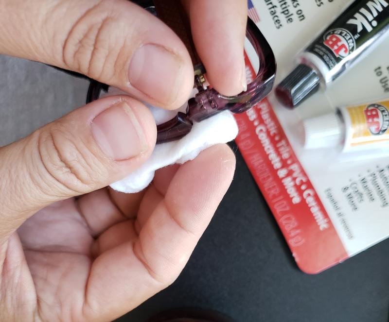 Cleanse area. I used rubbing alcohol.