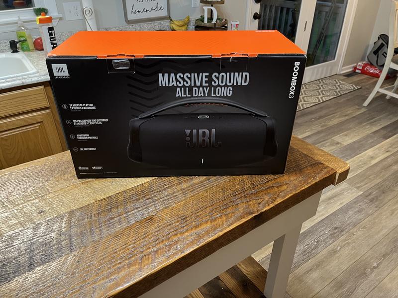 JBL Boombox 3 - Parlante Bluetooth Portátil, Resistente al Agua y al Polvo,  15 Horas de Reproducción - JBLBOOMBOX3BLKM - MaxiTec