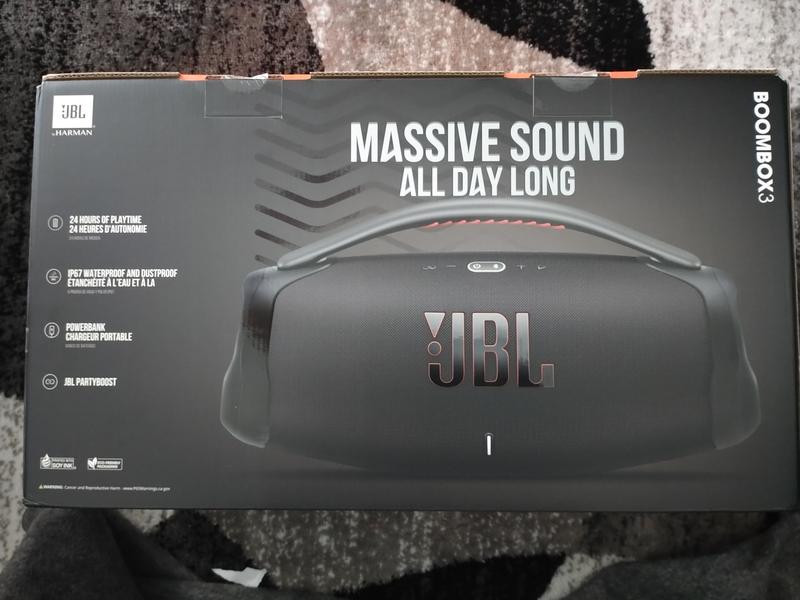 JBL Boombox 3 - Parlante Bluetooth Portátil, Resistente al Agua y al Polvo,  15 Horas de Reproducción - JBLBOOMBOX3BLKM - MaxiTec