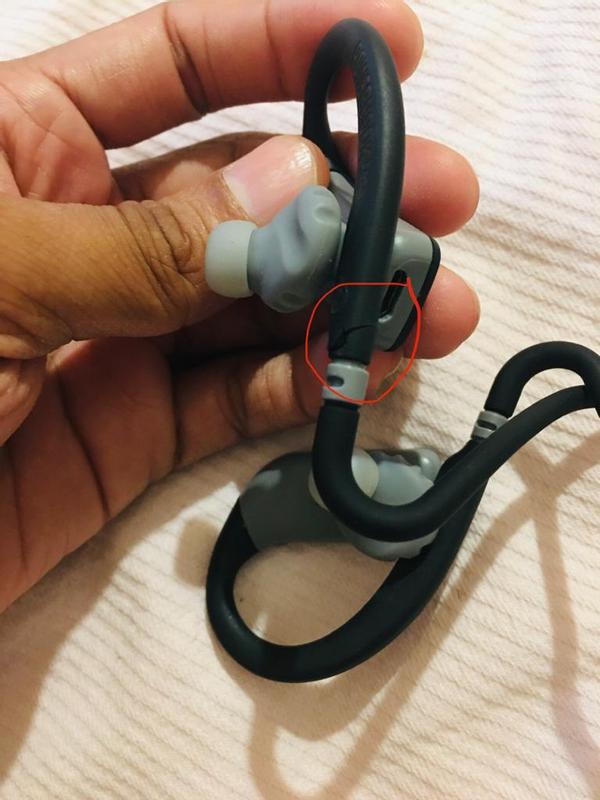 Only rubber cover cracked, headset working perfectly