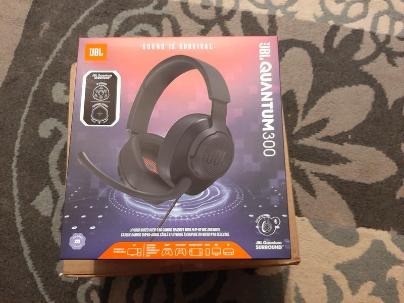 JBL Quantum 300  Auriculares integrales híbridos para gaming en