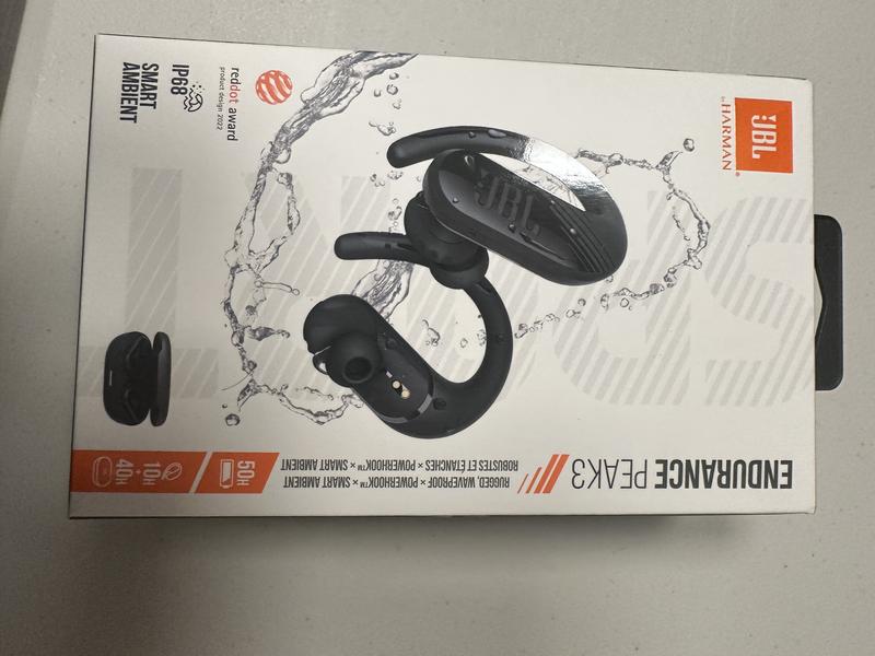 Earbuds- Black Endurance True | JBL Earhook Peak Sport Meijer Wireless 3