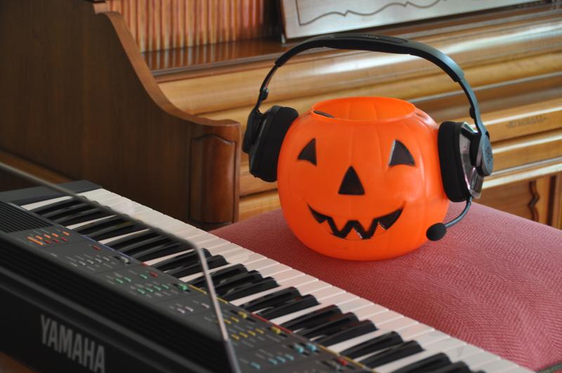 Listening to  music