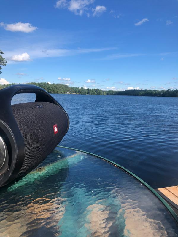 Sitting on a dock with some sweet summer tunes