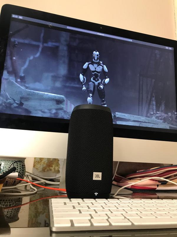 Watching Netflix with my JBL Link 10