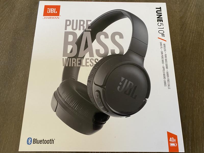 JBL Tune 510BT On-Ear Headphones - Black, Wireless Bluetooth 5.0, JBL  Pure Bass Sound