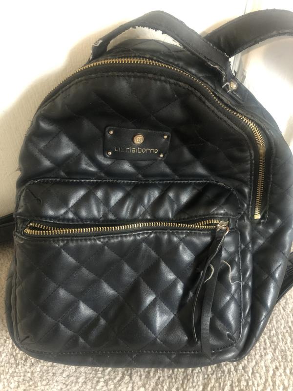 Liz Claiborne Raquel Womens Backpack, Color: Black Quilted  display picture 2