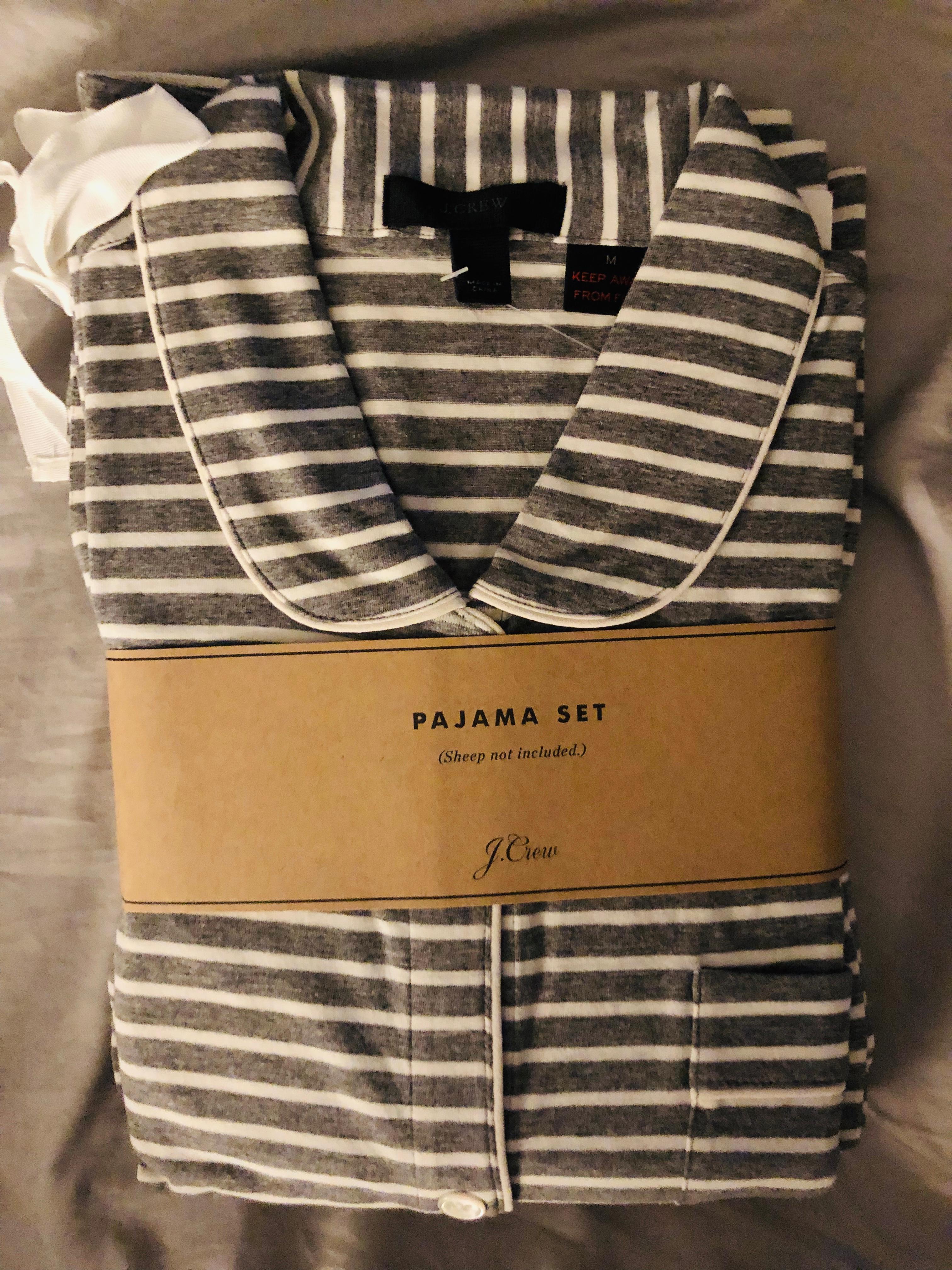 J.Crew: Dreamy Cotton Pajama Set In Stripe For Women