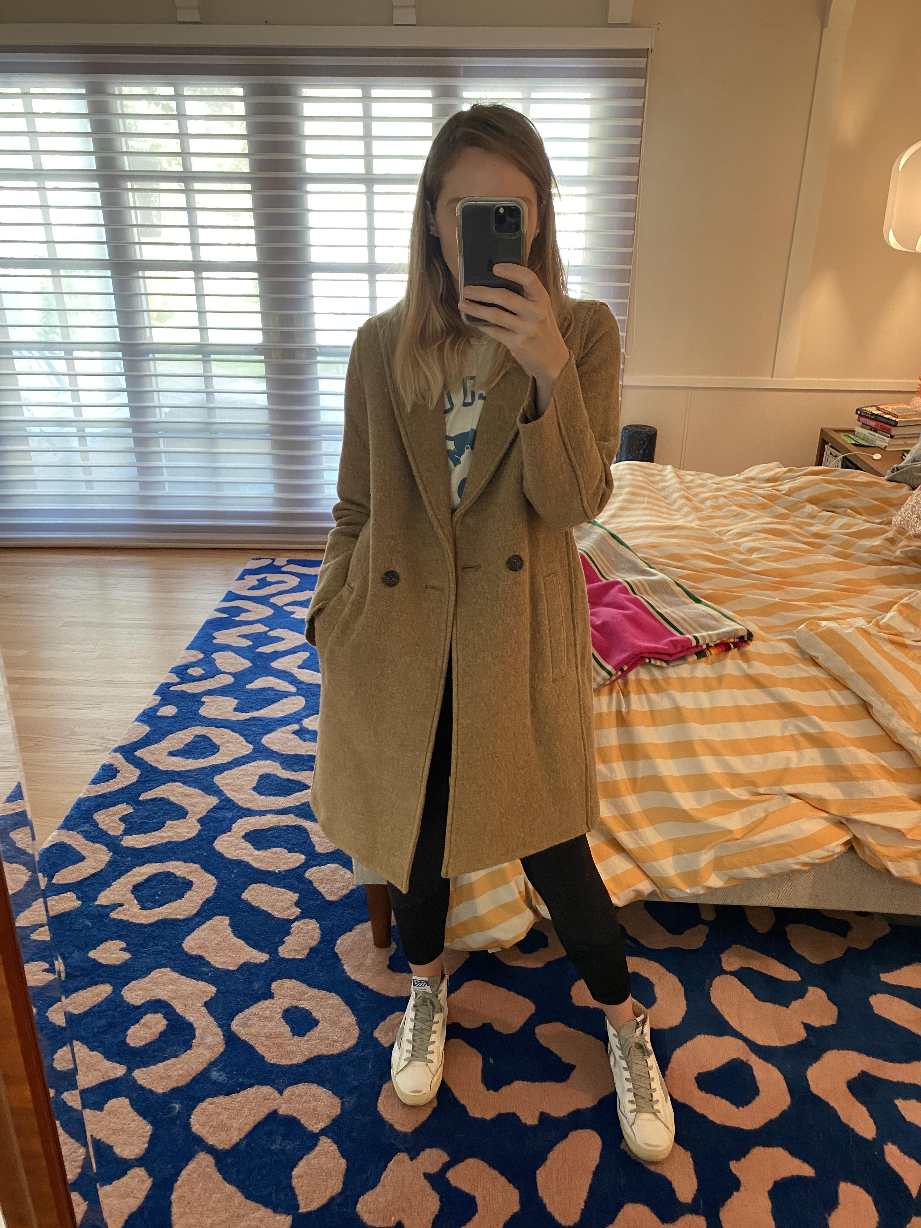 J crew daphne topcoat outlet in italian boiled wool