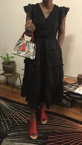 j crew point sur flutter sleeve dress