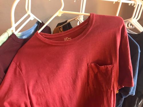 New J.Crew Mens Garment Dyed Slub Cotton Jersey Pocket T-Shirt Crew Tee XS-2XL 