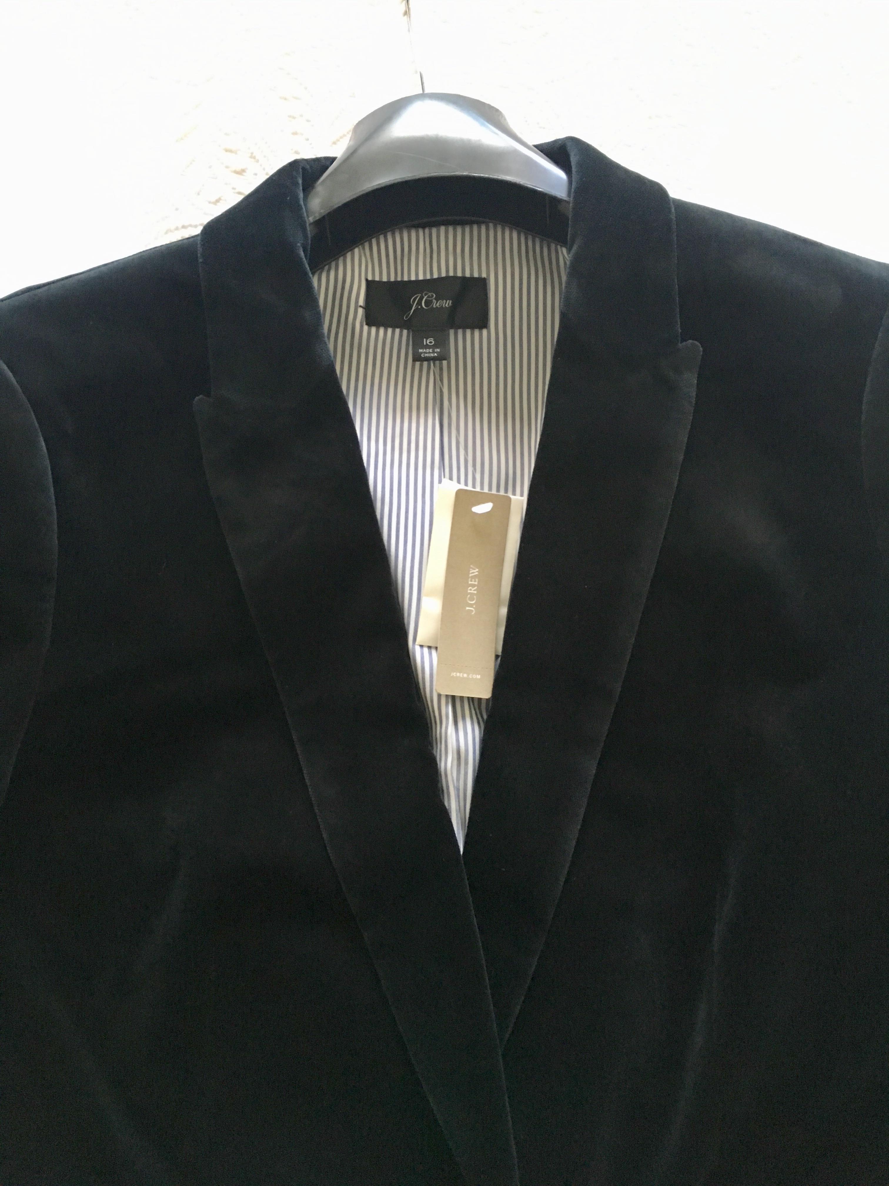 J crew outlet velvet jacket