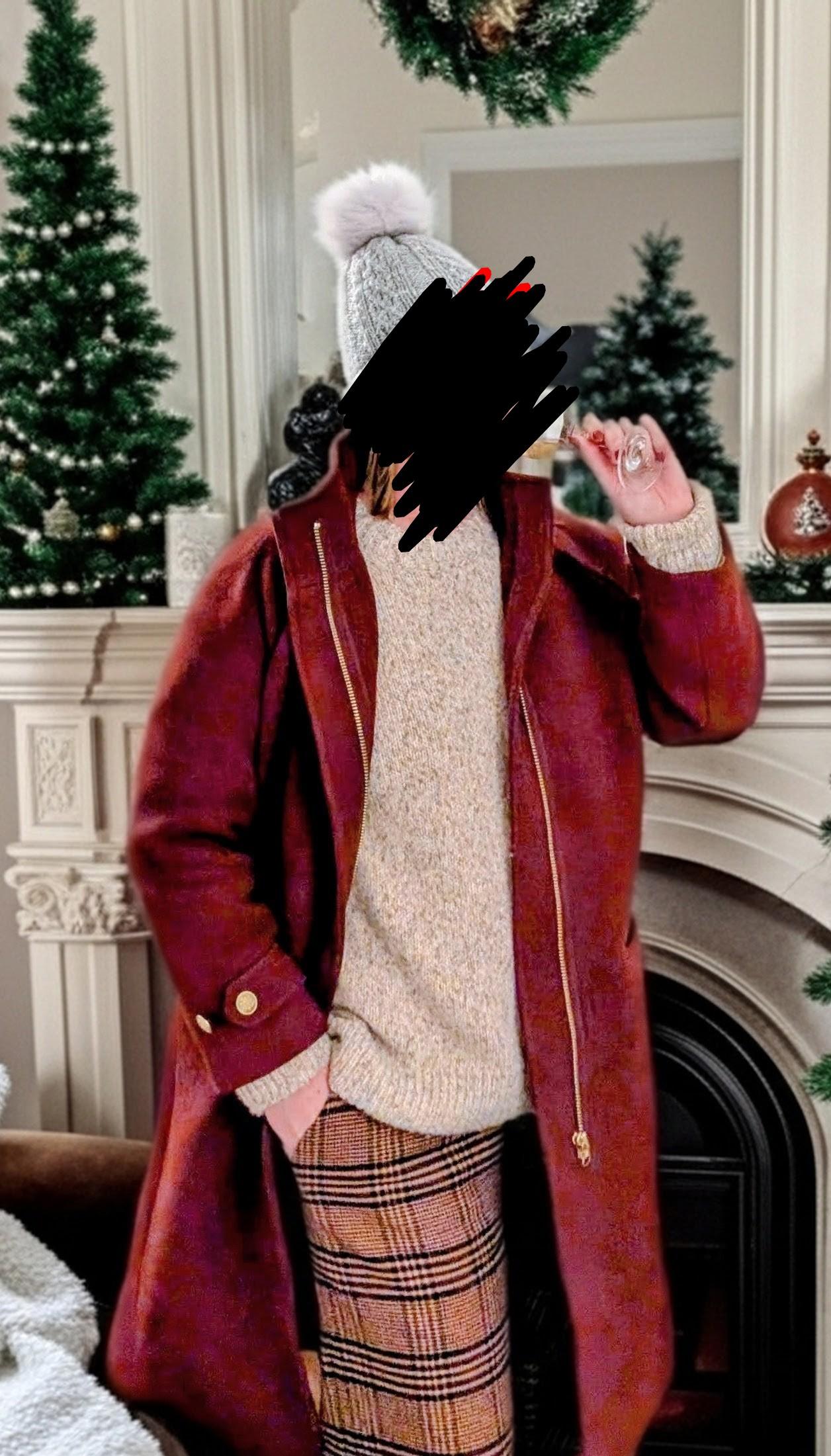 Long Toscana Coat In Italian Stadium-cloth Wool Blend For Women