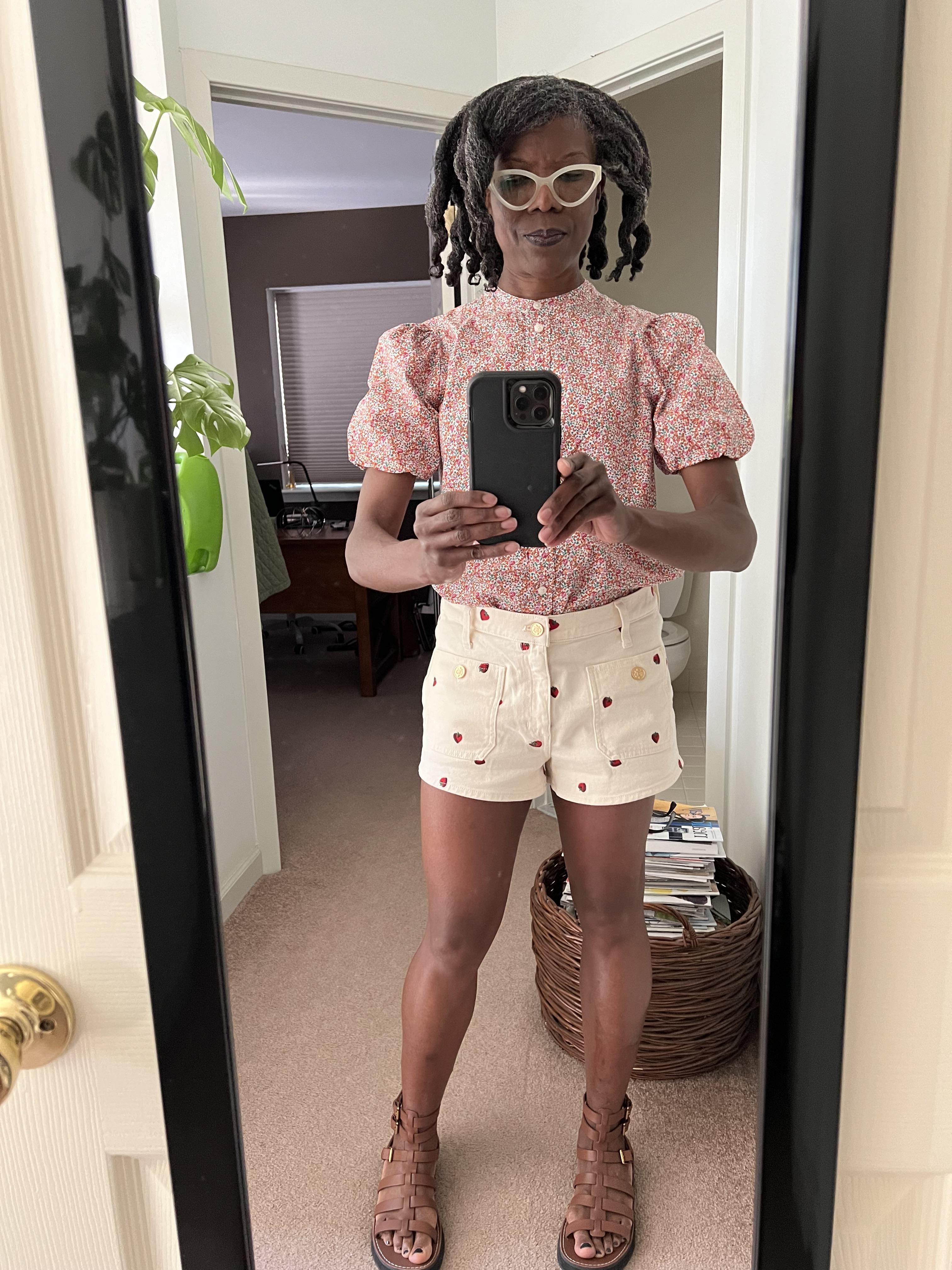 Madewell strawberry shorts deals
