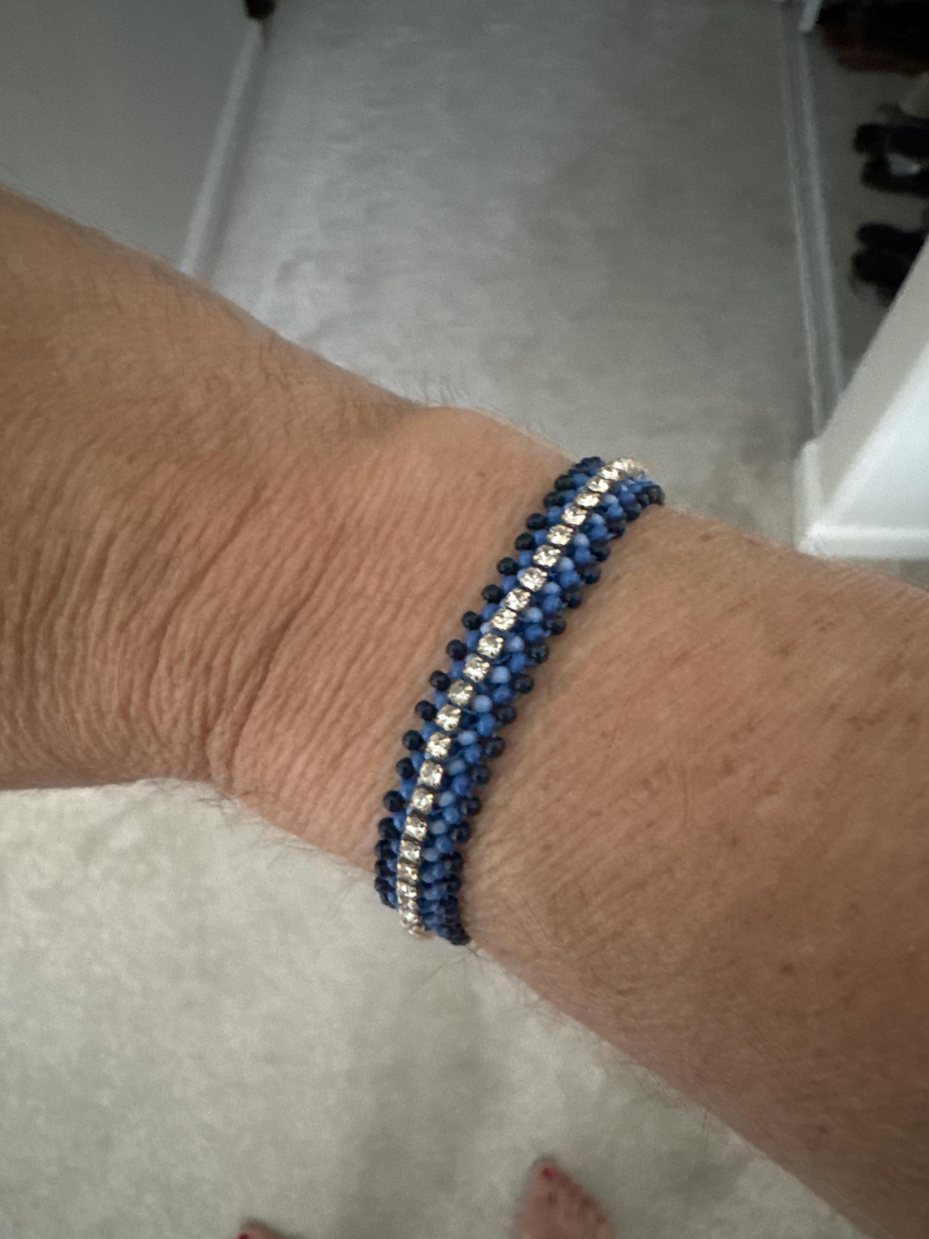 Beaded faux-pearl bracelet