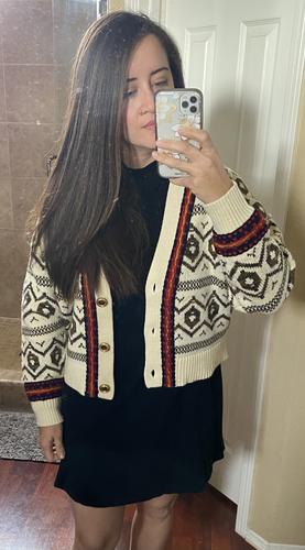 j crew diamond fair isle cardigan