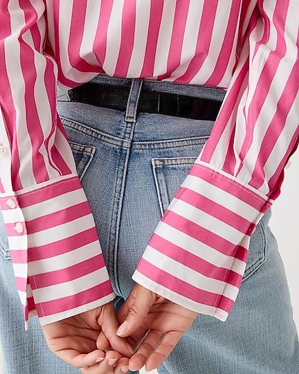 Garçon Classic Shirt In Stripe Cotton Poplin For Women | J.Crew