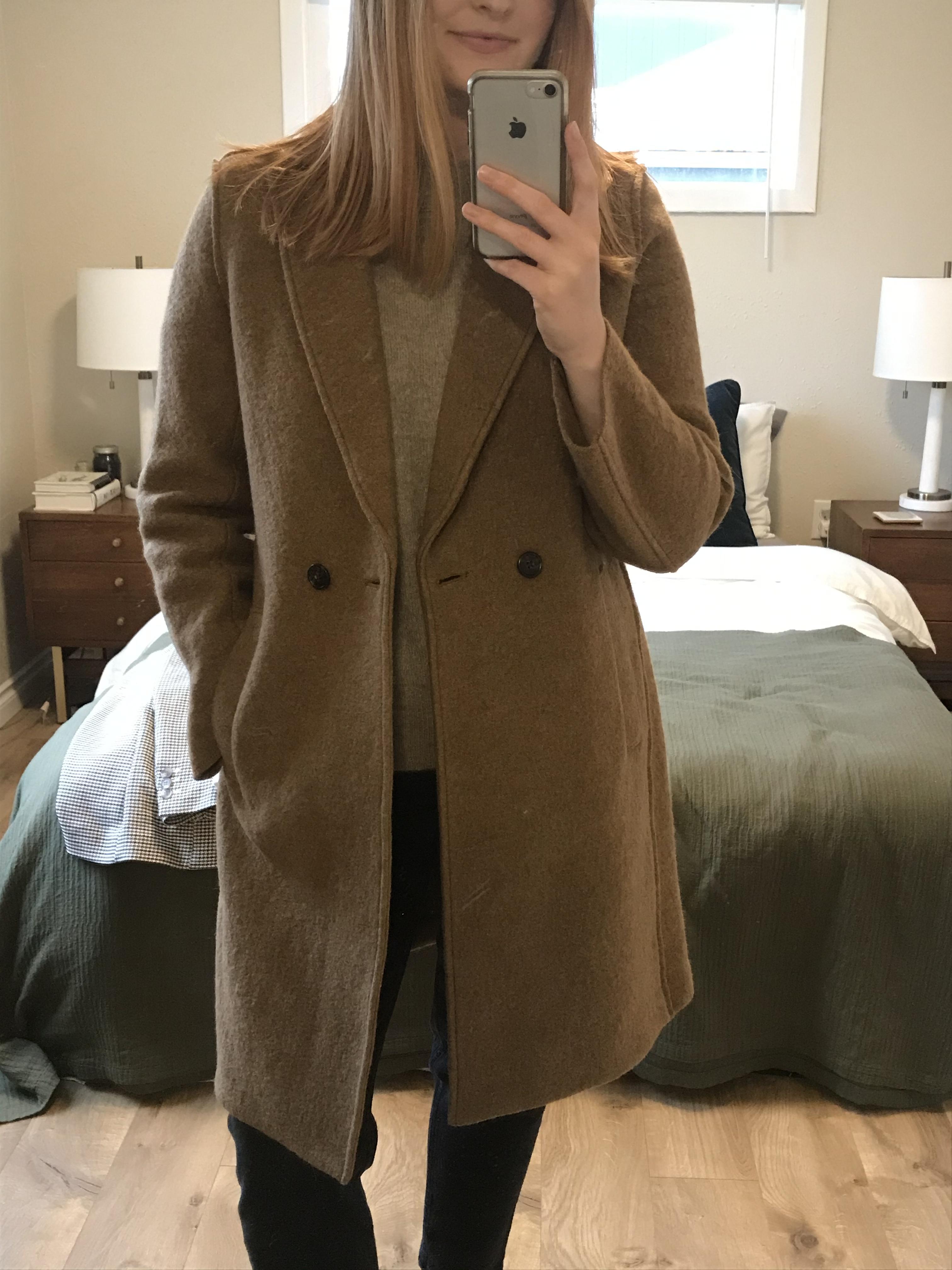 J crew factory on sale boiled wool topcoat