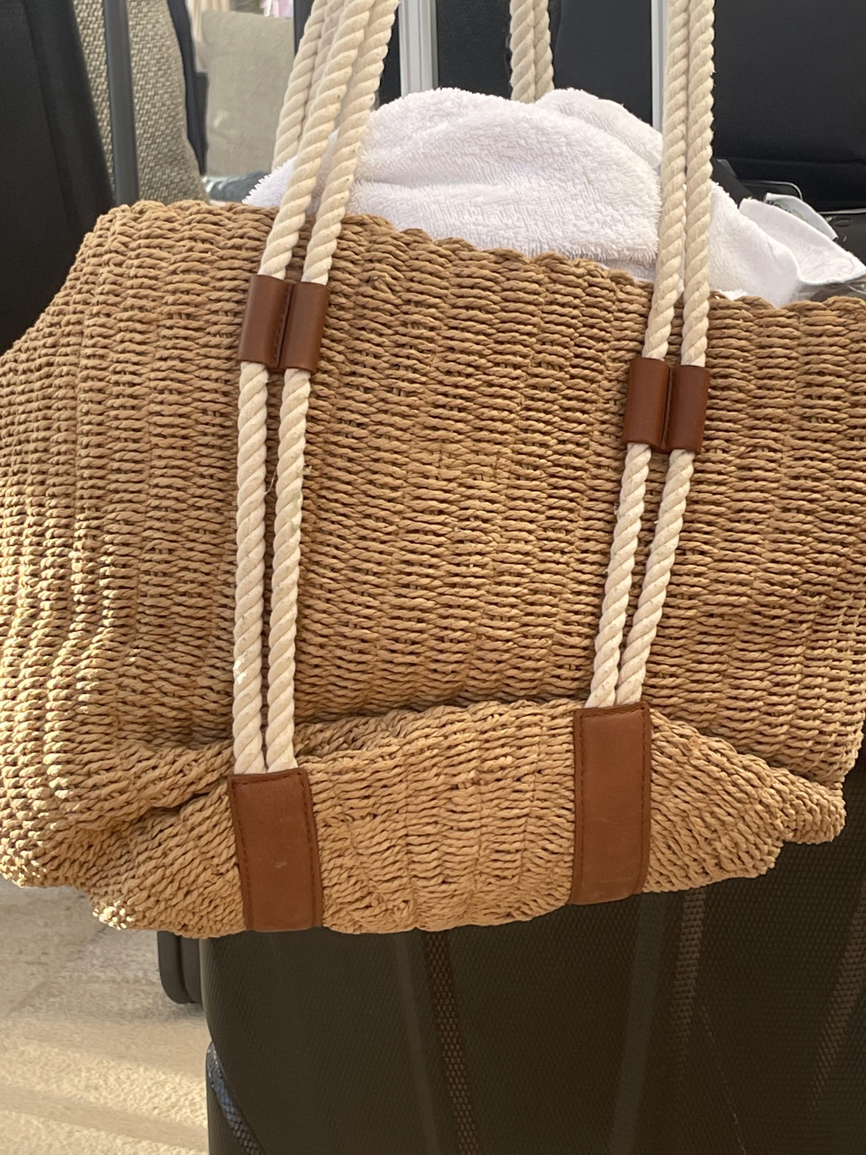 J.Crew Woven straw Market Tote With Rope Handles For Women