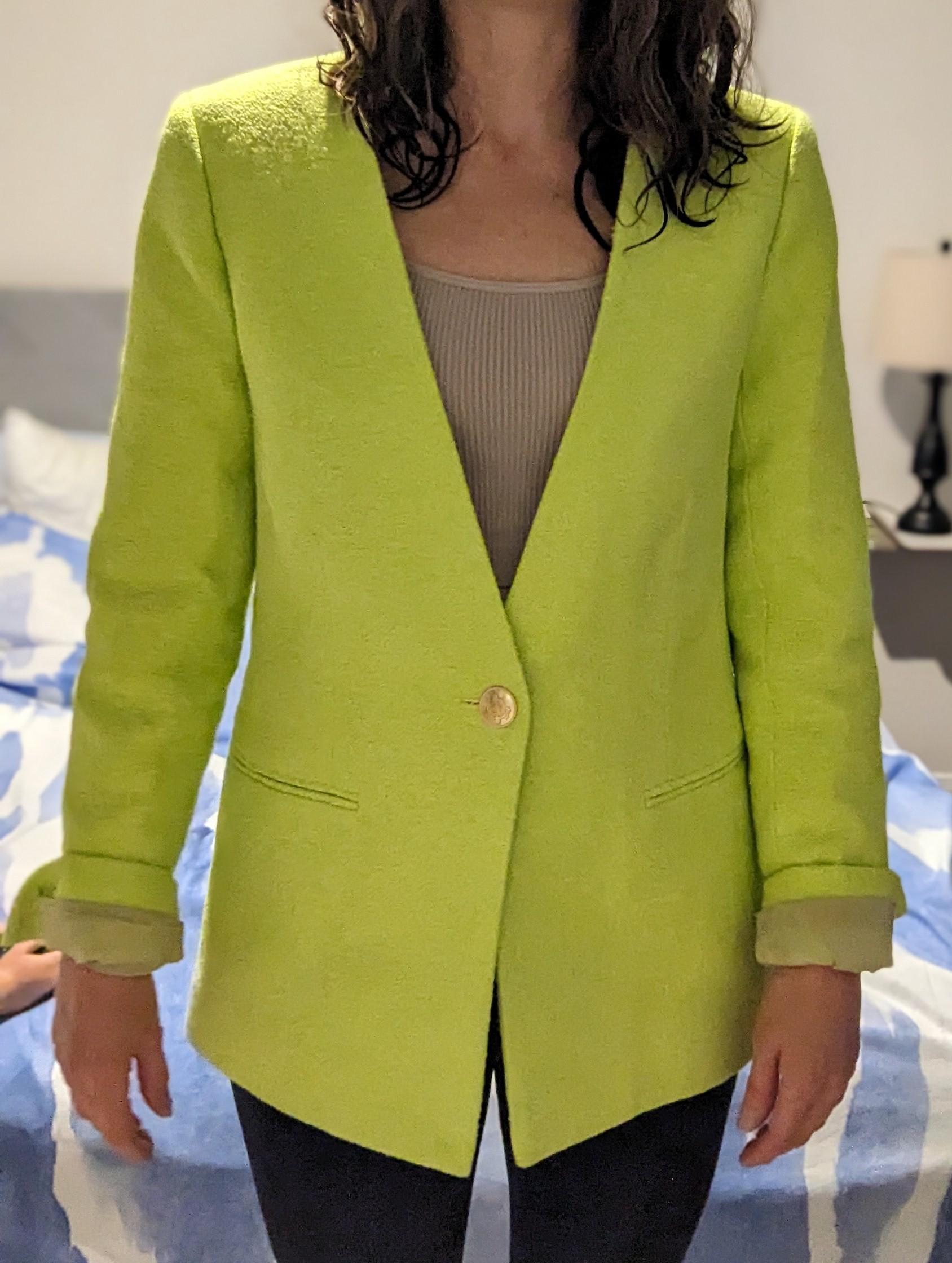 Collection Alfie Collarless Blazer In Cotton-blend Bouclé