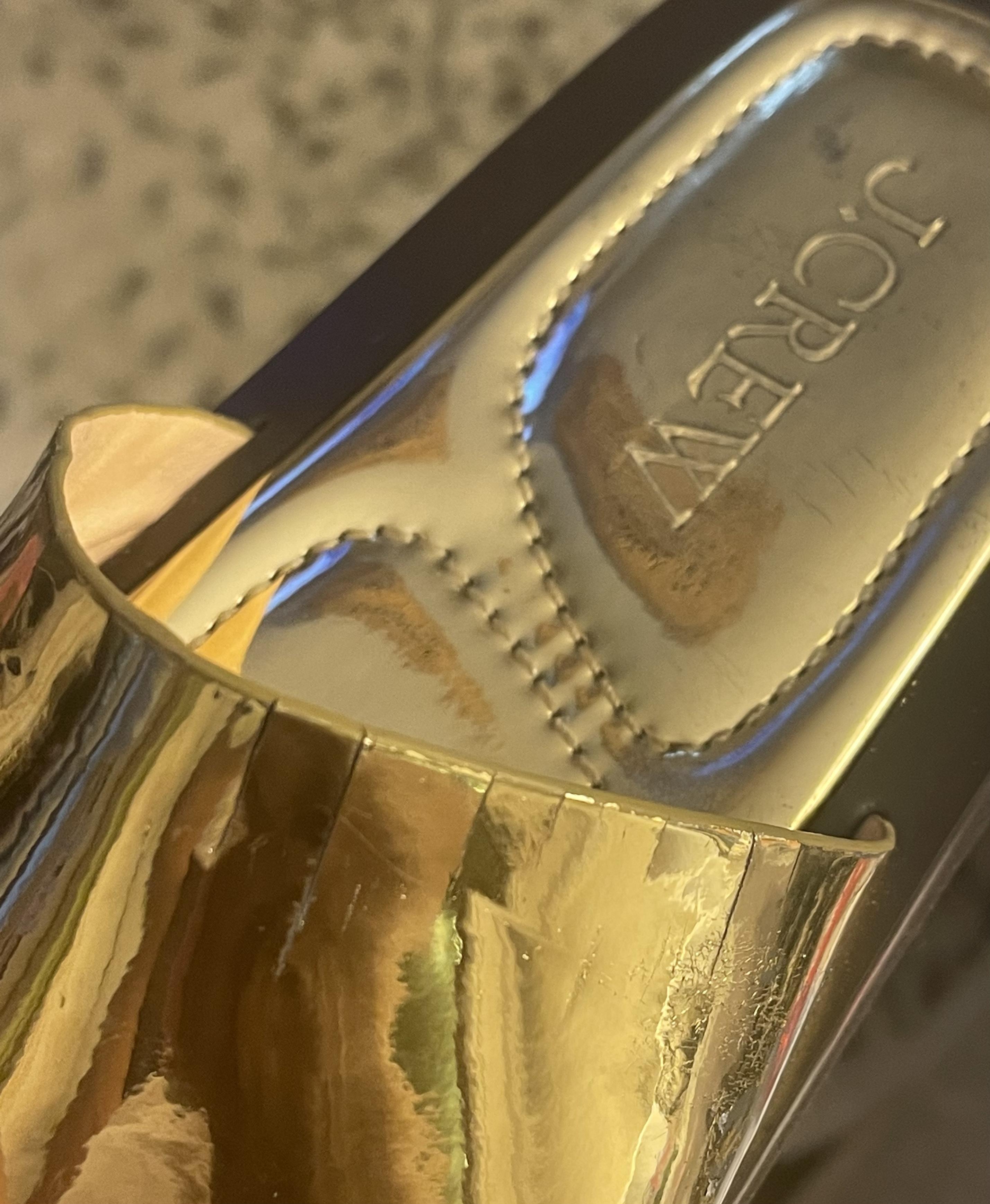 Toe-ring Slide Sandals In Metallic Leather For Women | J.Crew