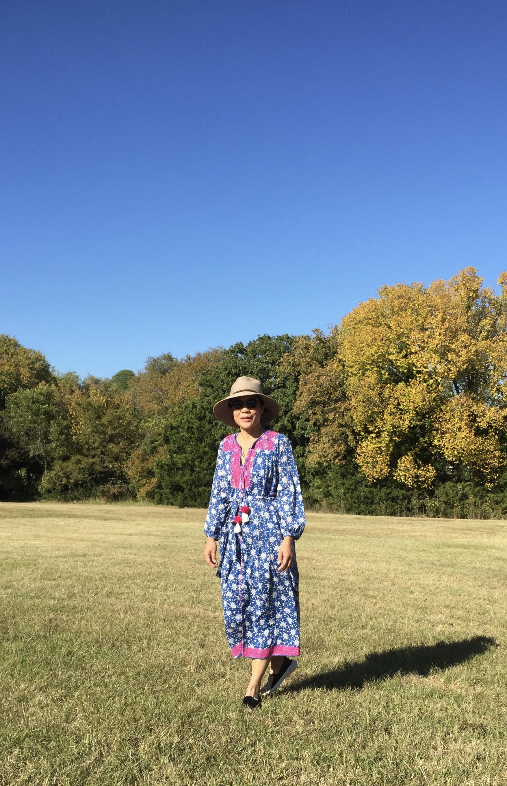 Belted Tunic Dress In Night Sky Block Print For Women | J.Crew