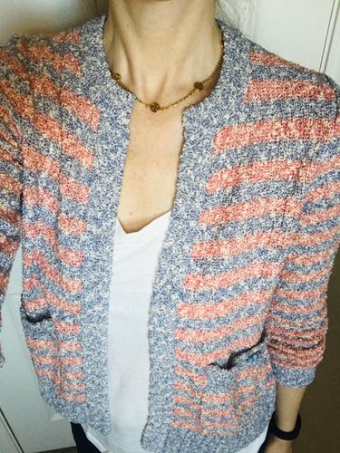 j crew cardigan sweater in tweed stripe