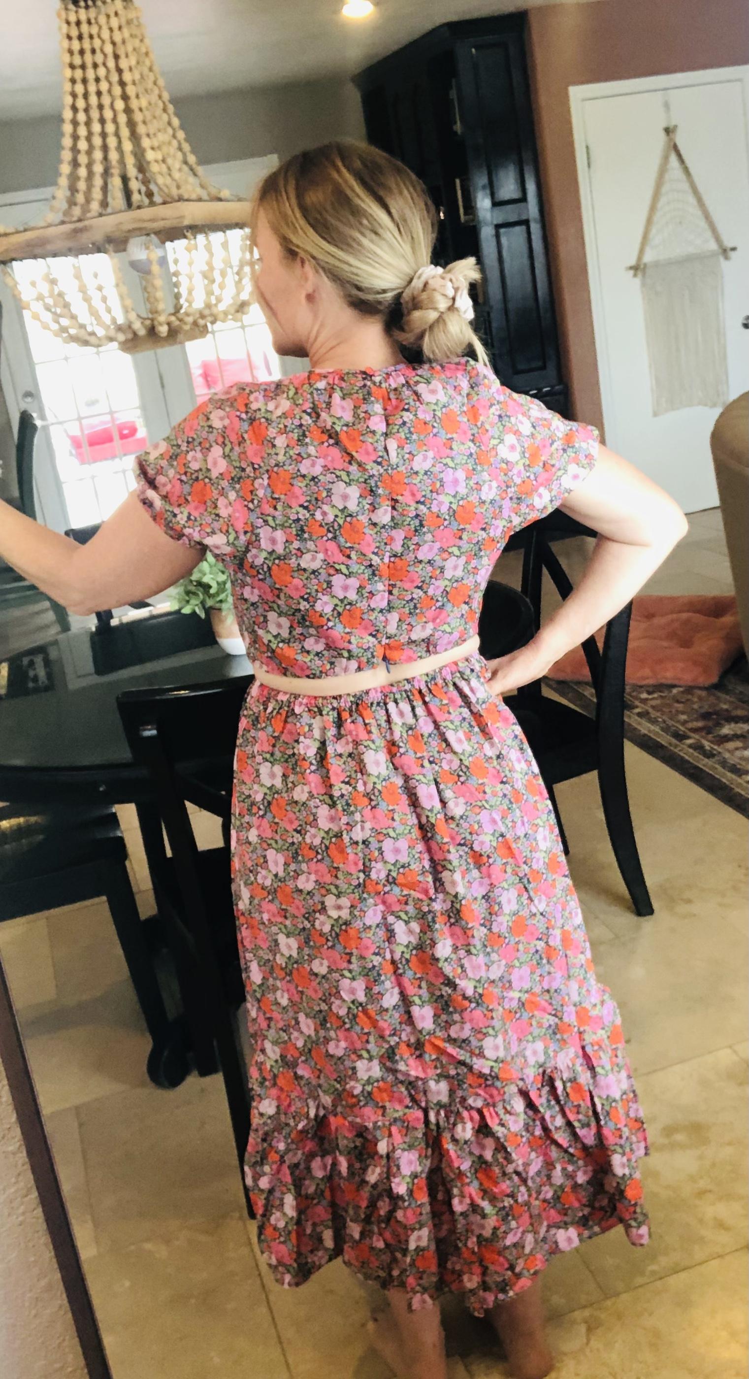 Side-cutout Organic Cotton Dress In Liberty Meadow Song Fabric For Women |  J.Crew