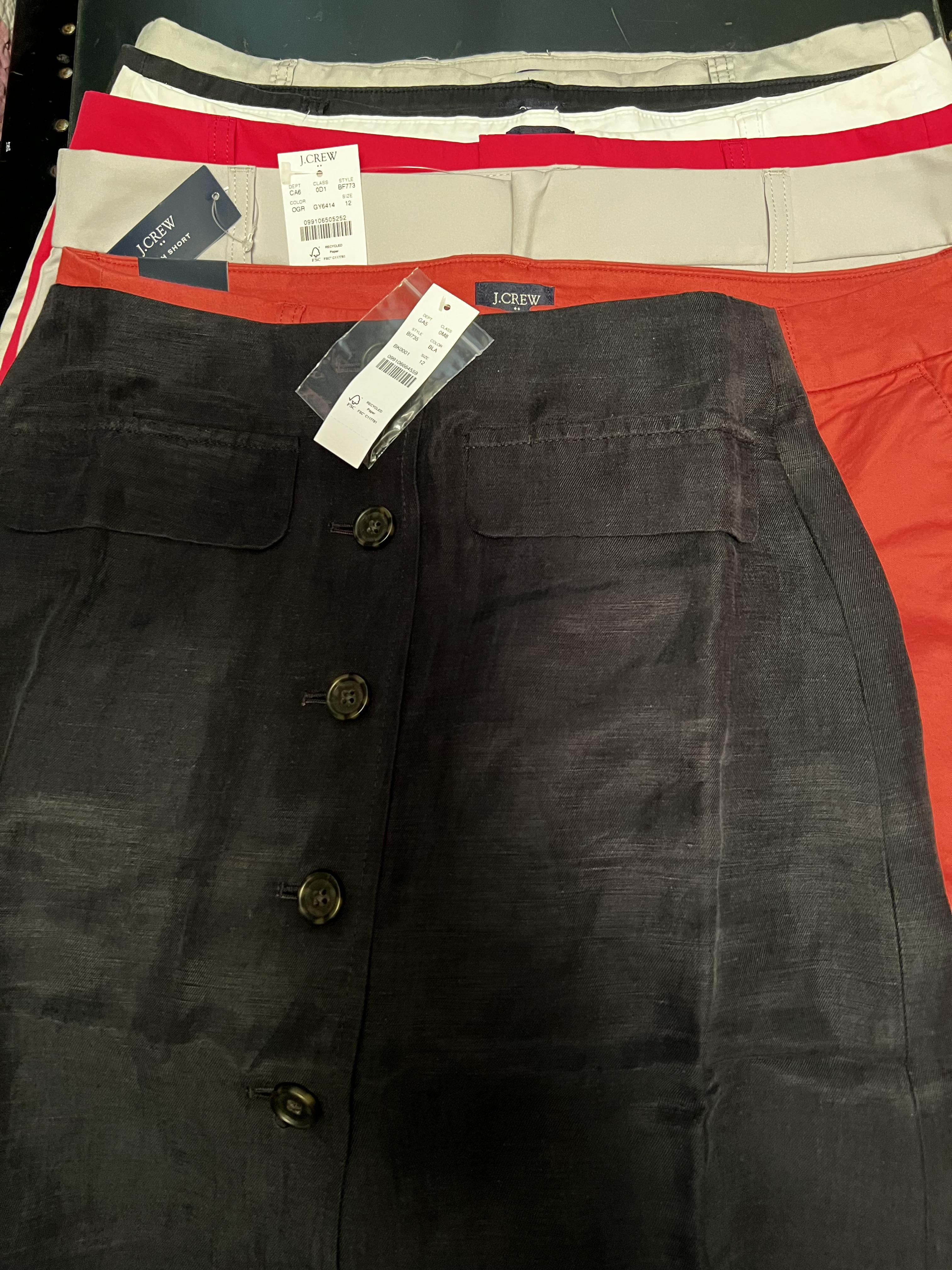 J.Crew: Button-front For Women Blend Linen-cupro Skirt
