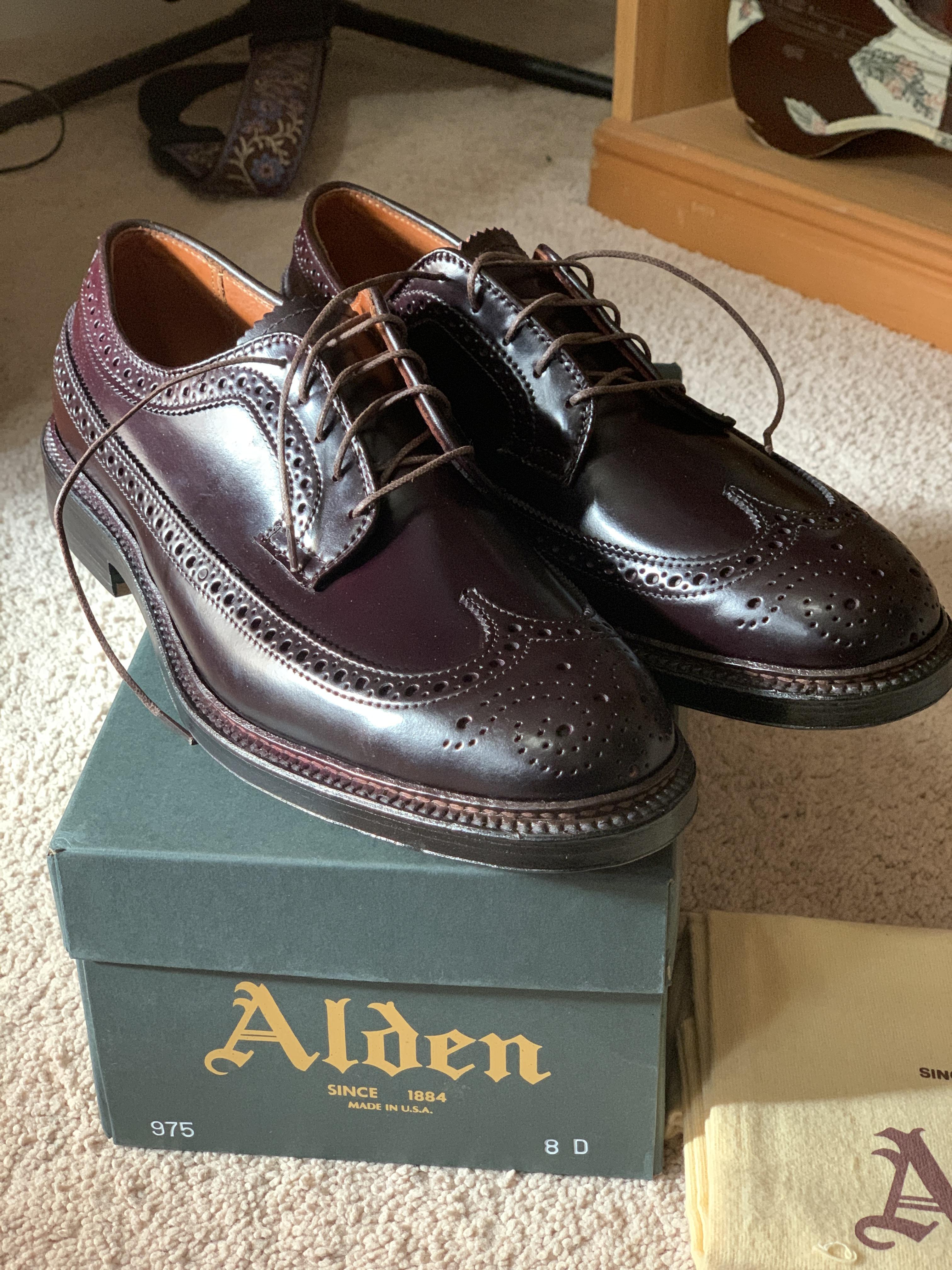 Alden j crew outlet cordovan