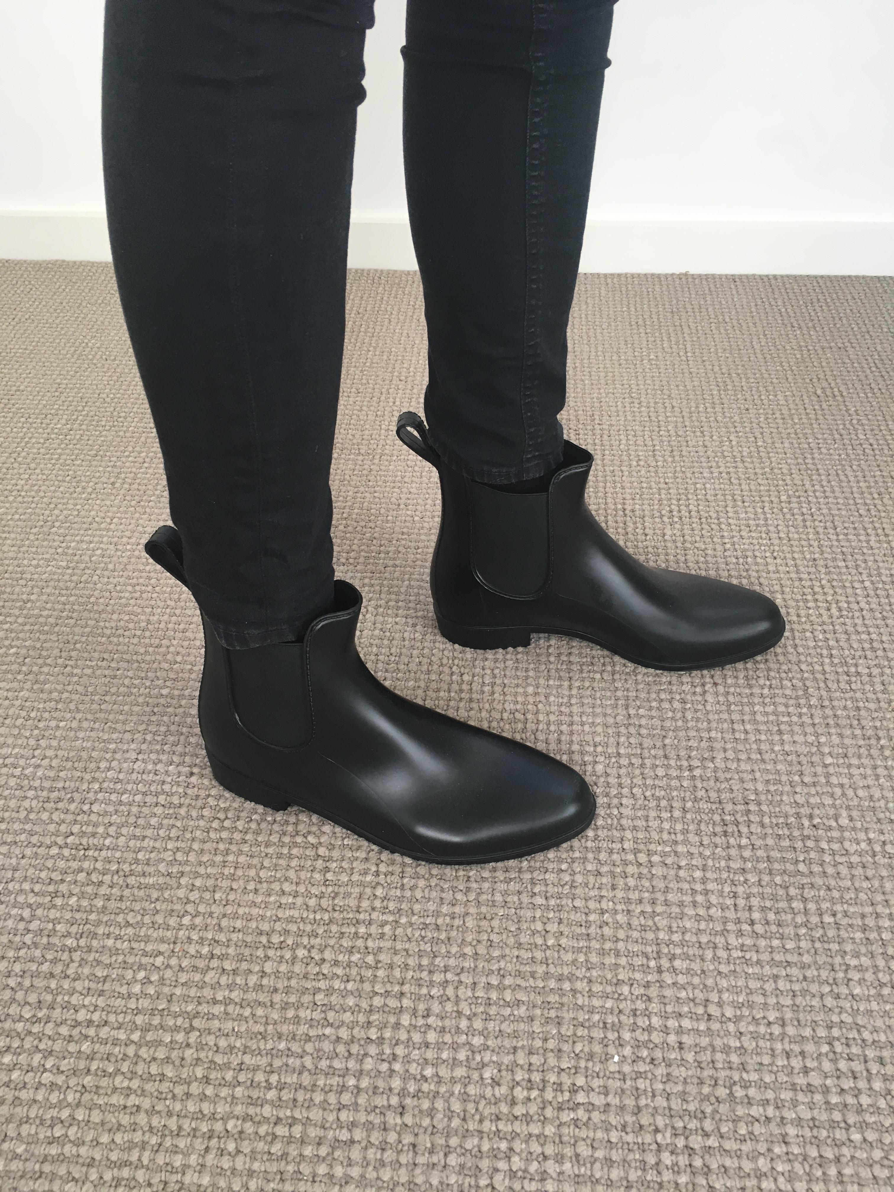 J crew shop ankle rain boots