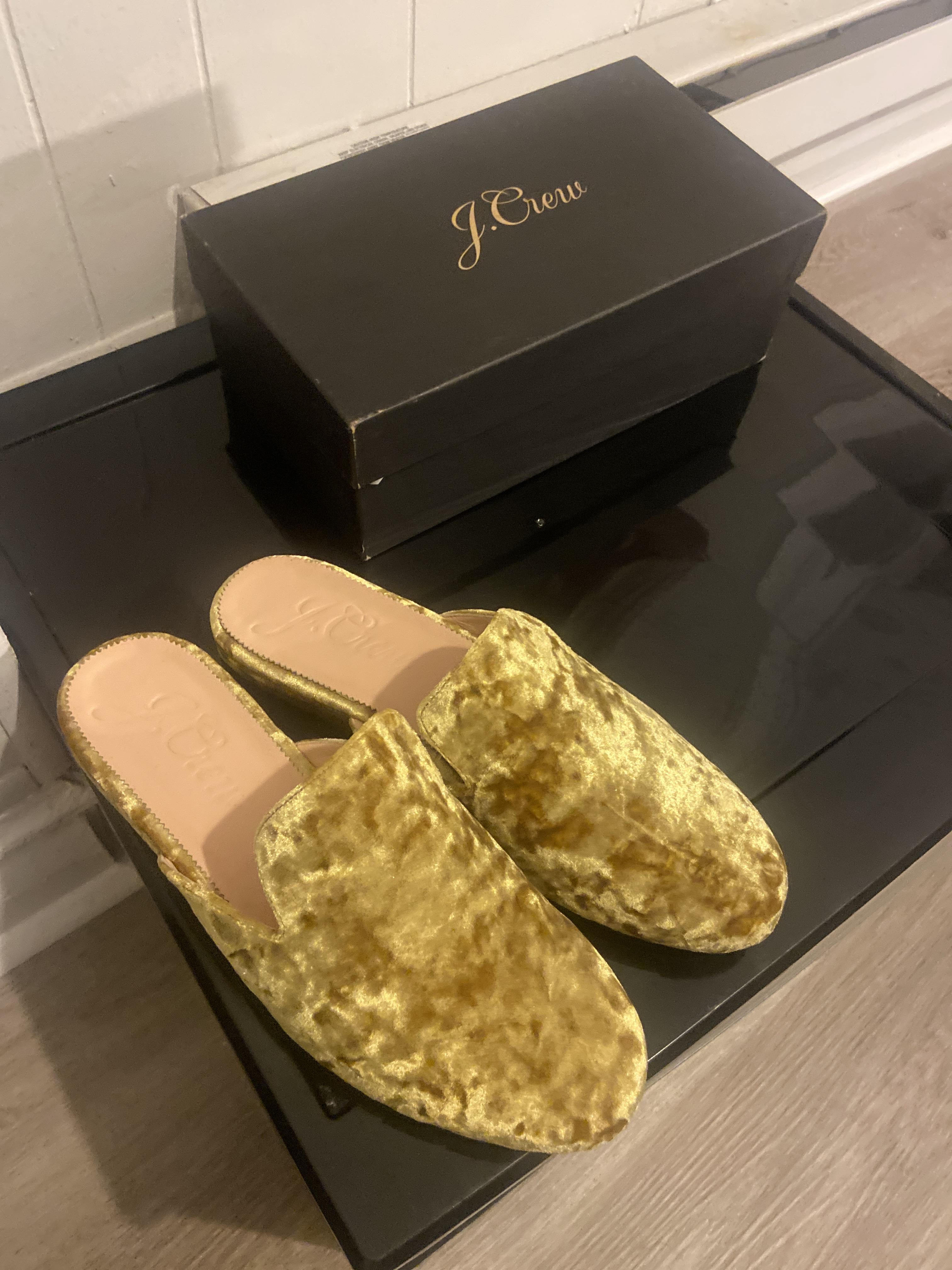 J crew velvet on sale shoes