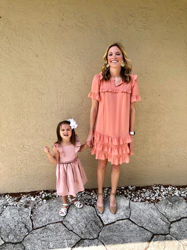 point sur ruffle dress in crinkle chiffon