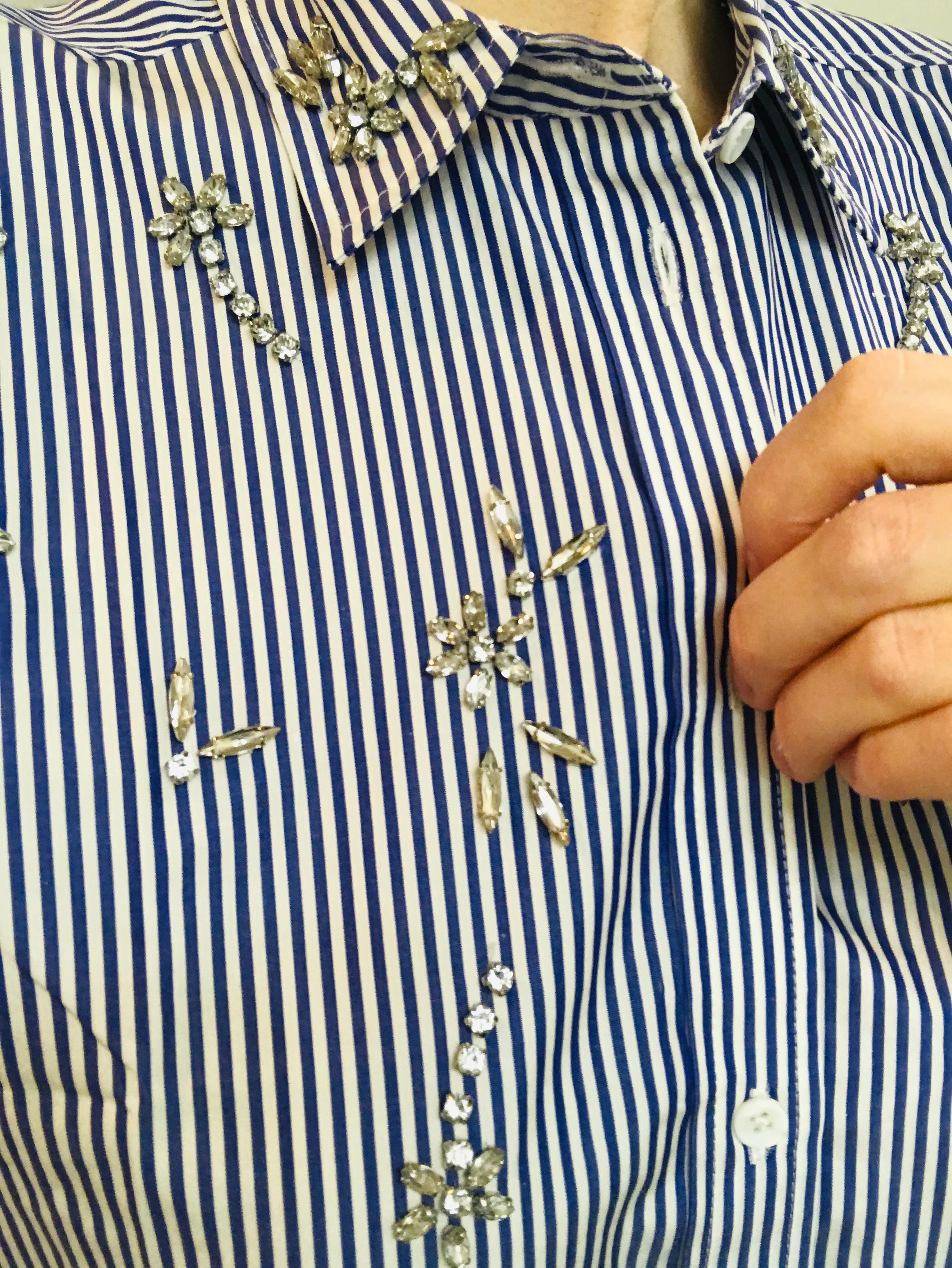 トップス credona thomas mason skipper shirts Thomas Mason Light Blue Stripe Premium Oxford Shirt by