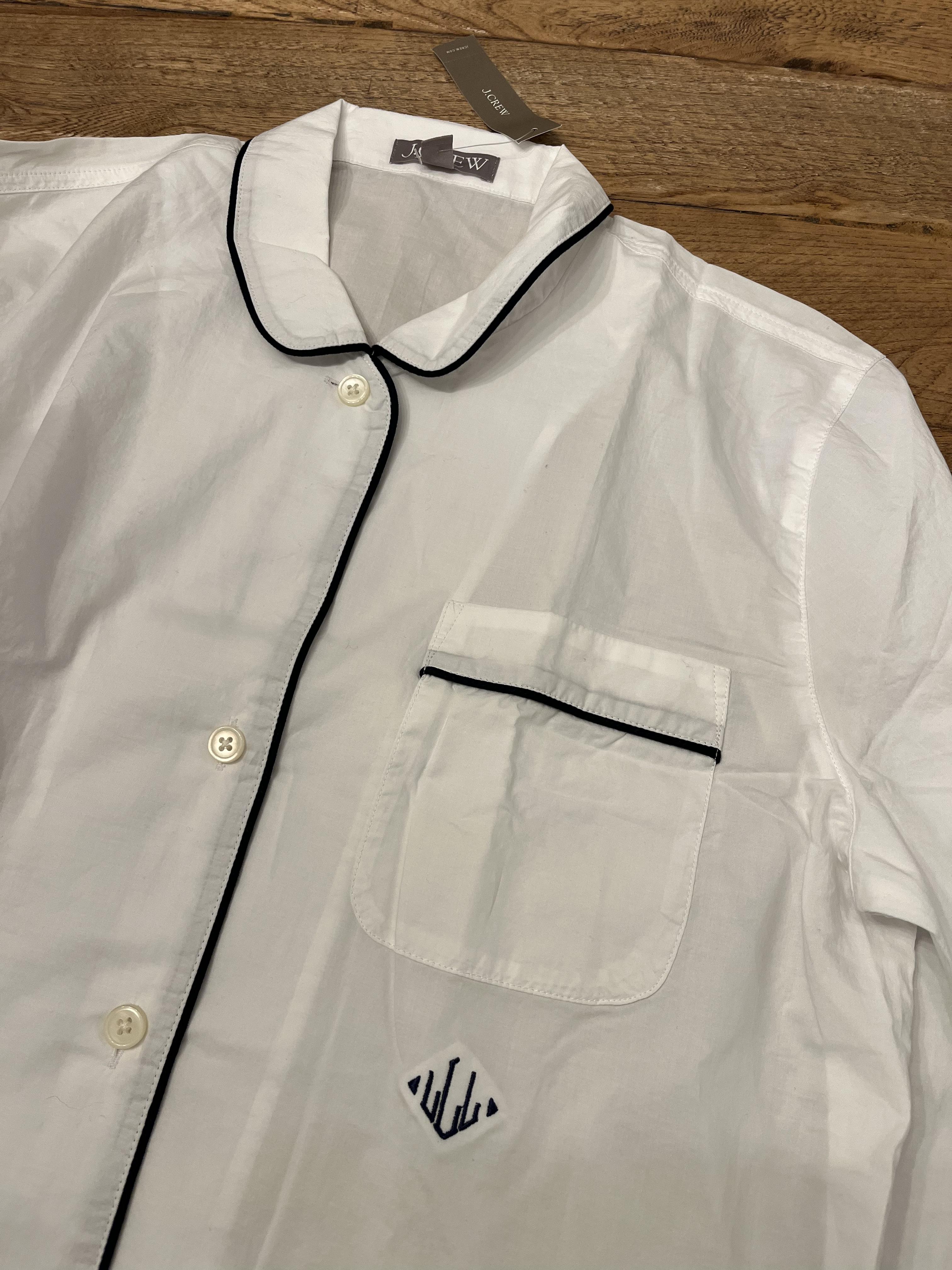 J.Crew End-on-end cotton long-sleeve pajama set BA014 - Hydrangea