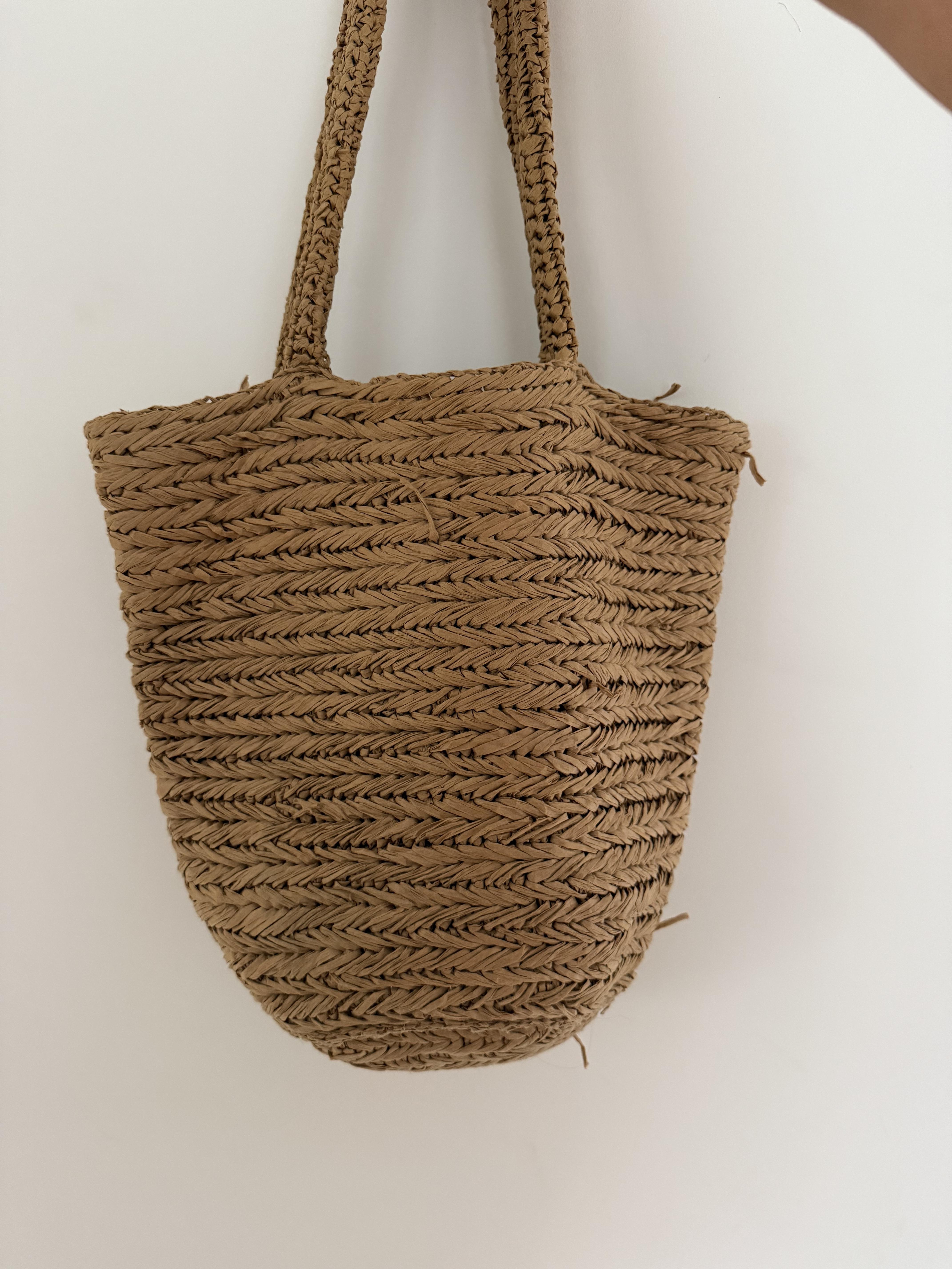 Malta handwoven straw tote