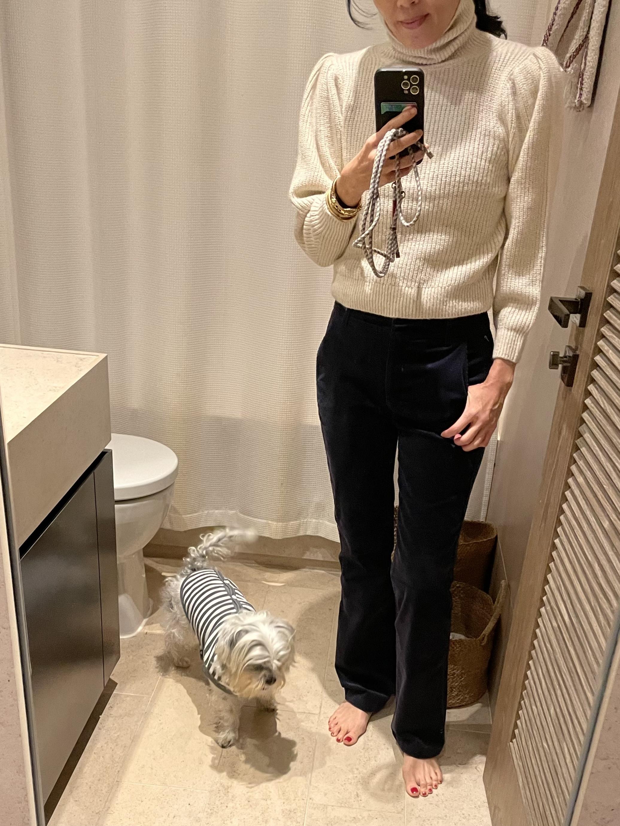 J.Crew: Cropped Puff-sleeve Turtleneck Sweater For Women