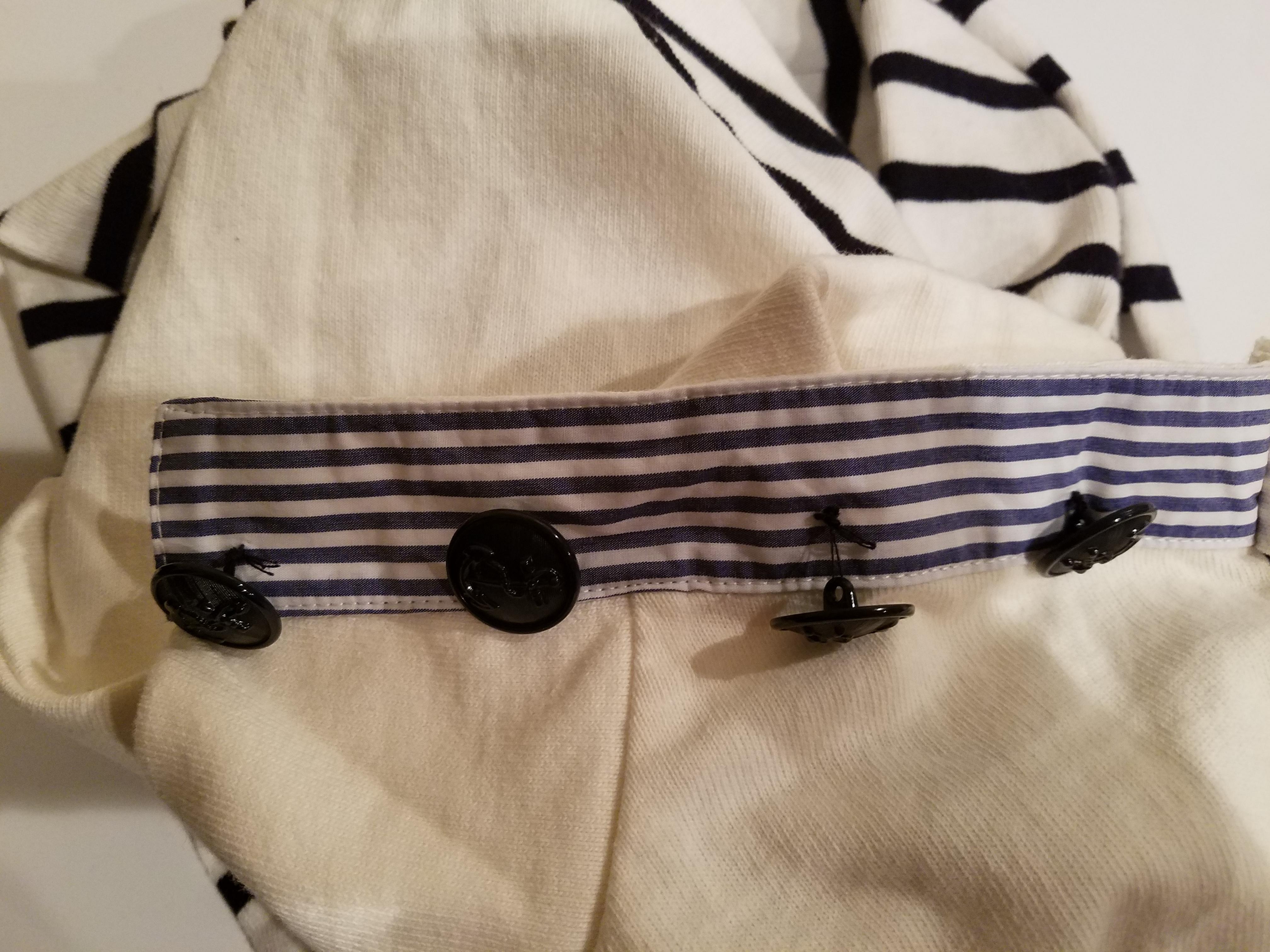 J Crew top NWT J. Crew striped off the shoulder strap top. Has snaps under  straps to hold/hide bra strap. NWT NO TRADES J. Cre…