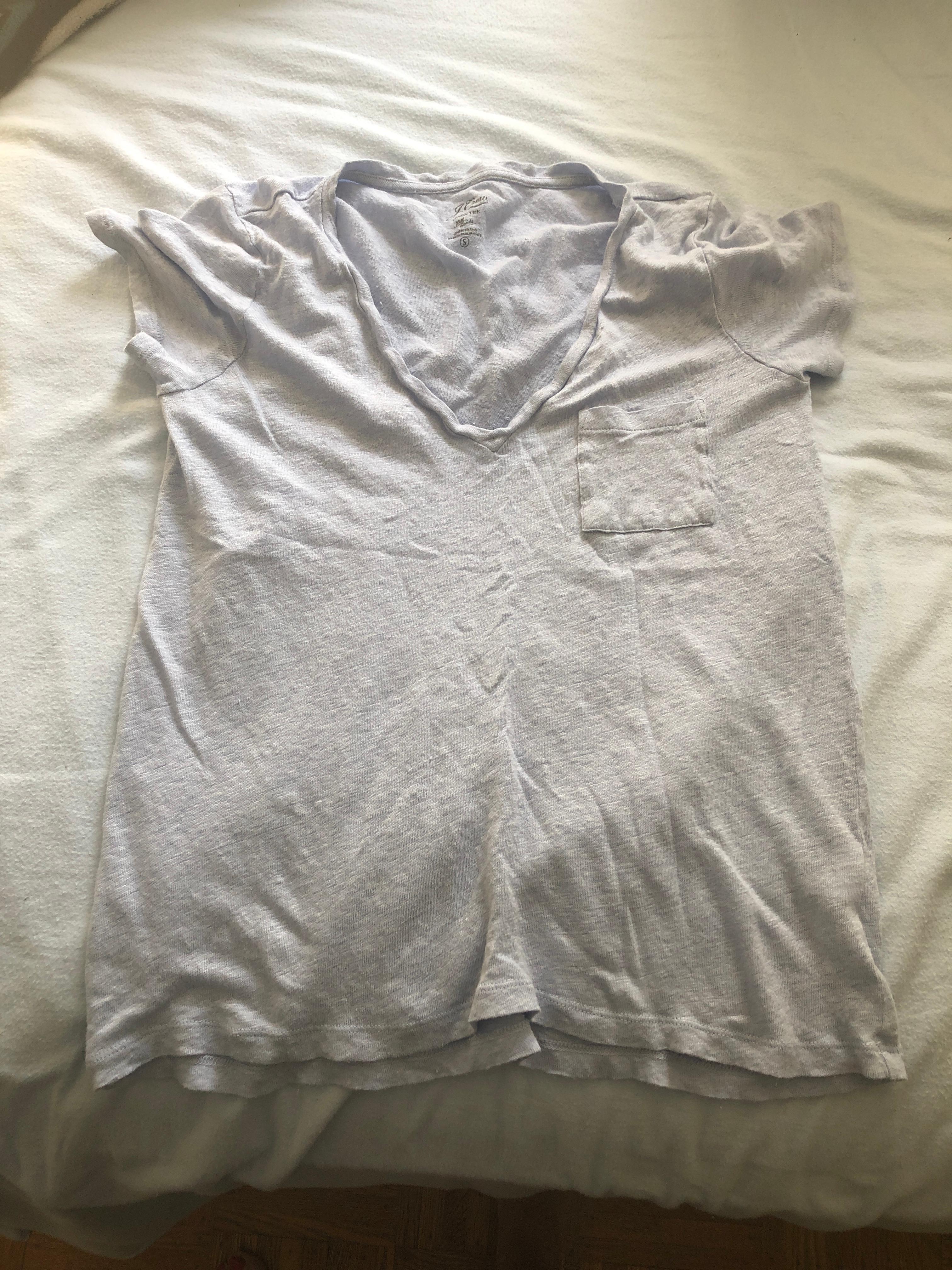 J.Crew: Vintage Cotton V-neck T-shirt In Stripe For Women
