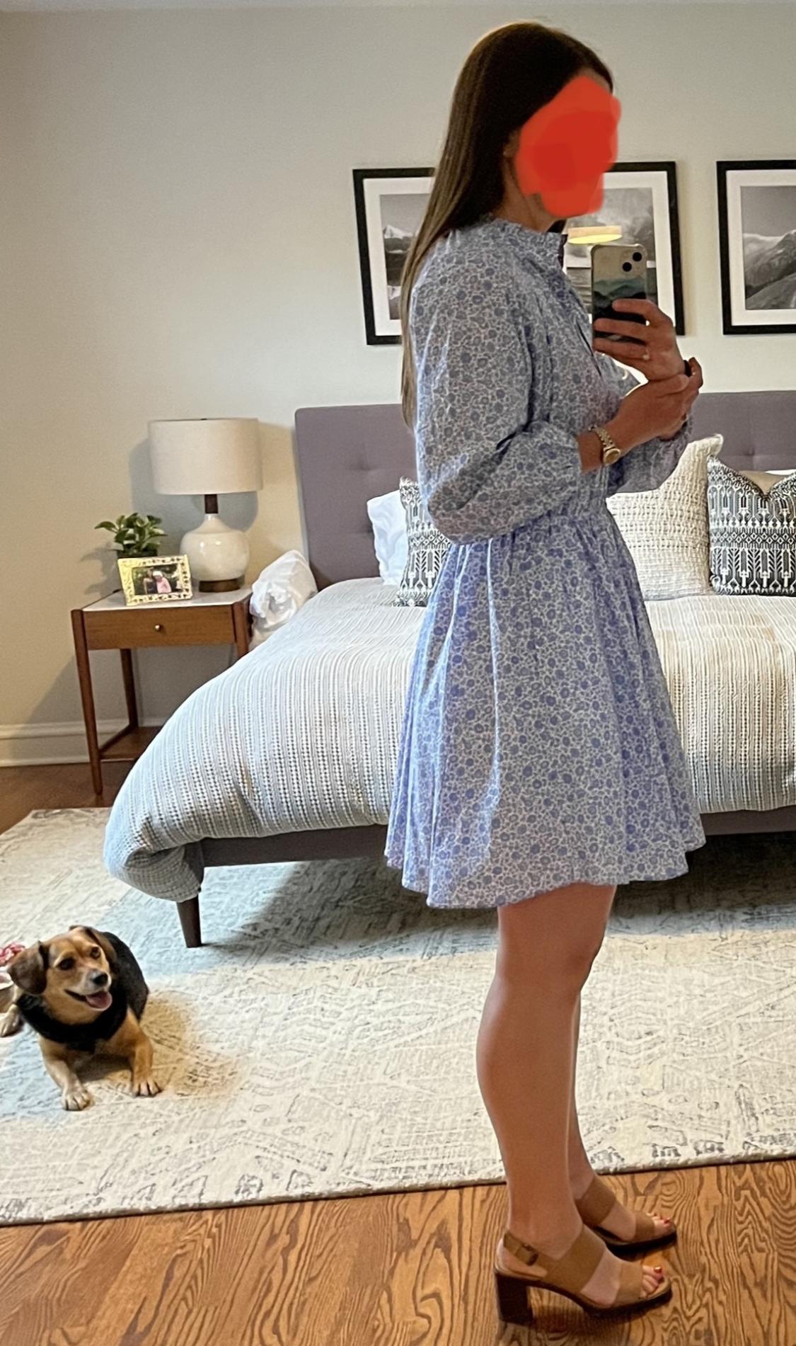 J.Crew: Ruffle-collar Mini Dress In Liberty® D'Anjo Coast