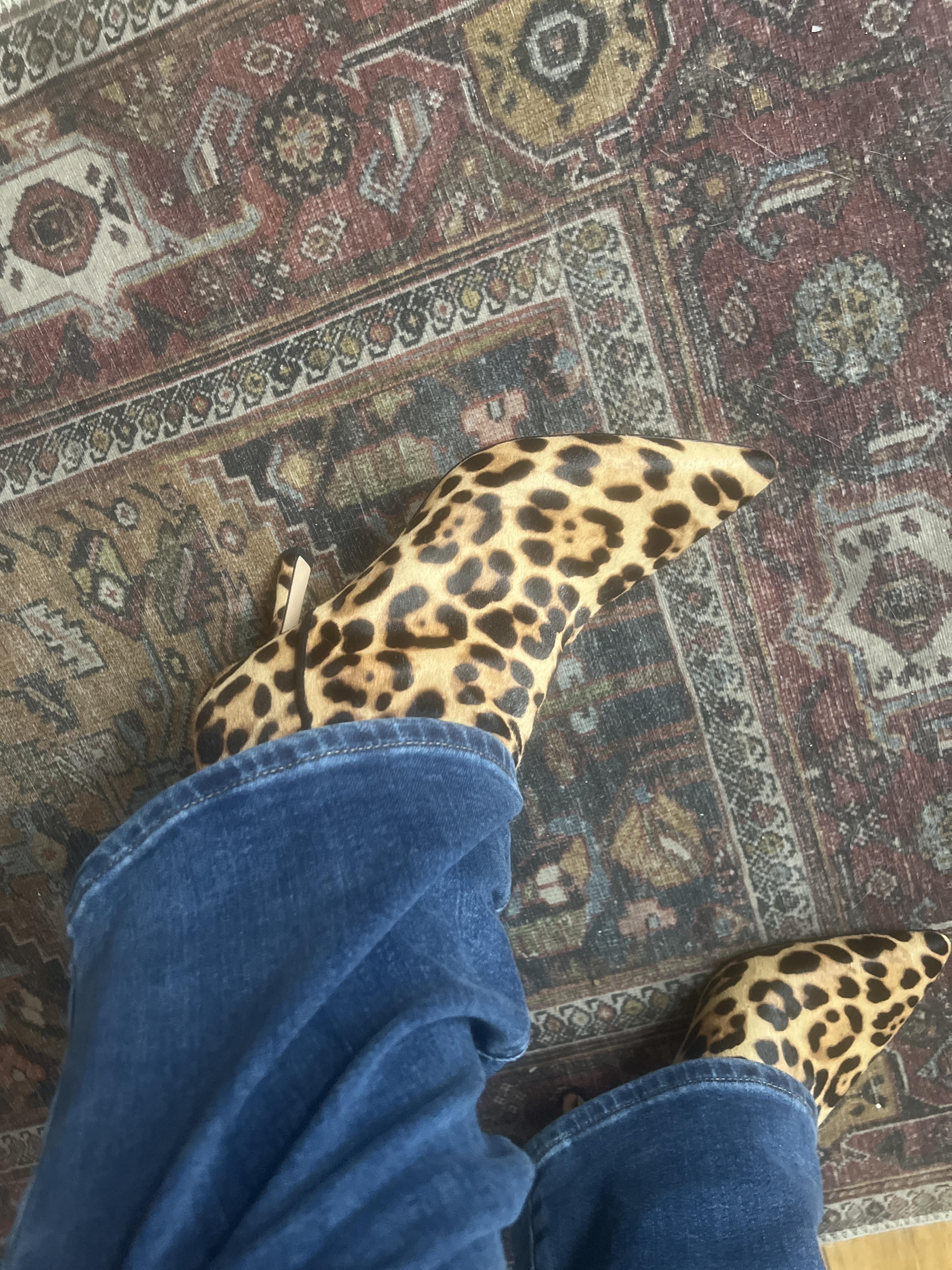 J crew cheap leopard booties