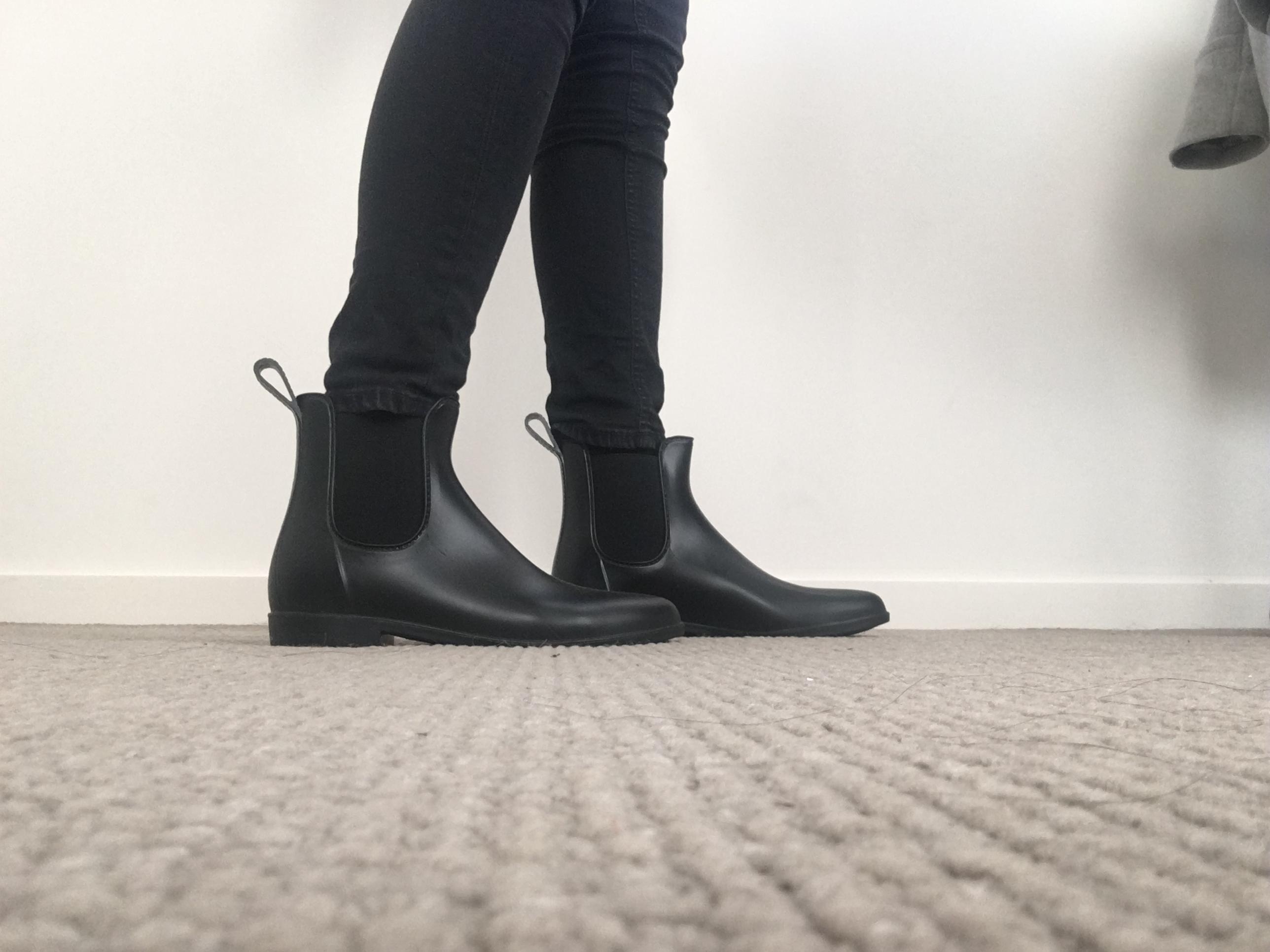 J crew black rain hot sale boots