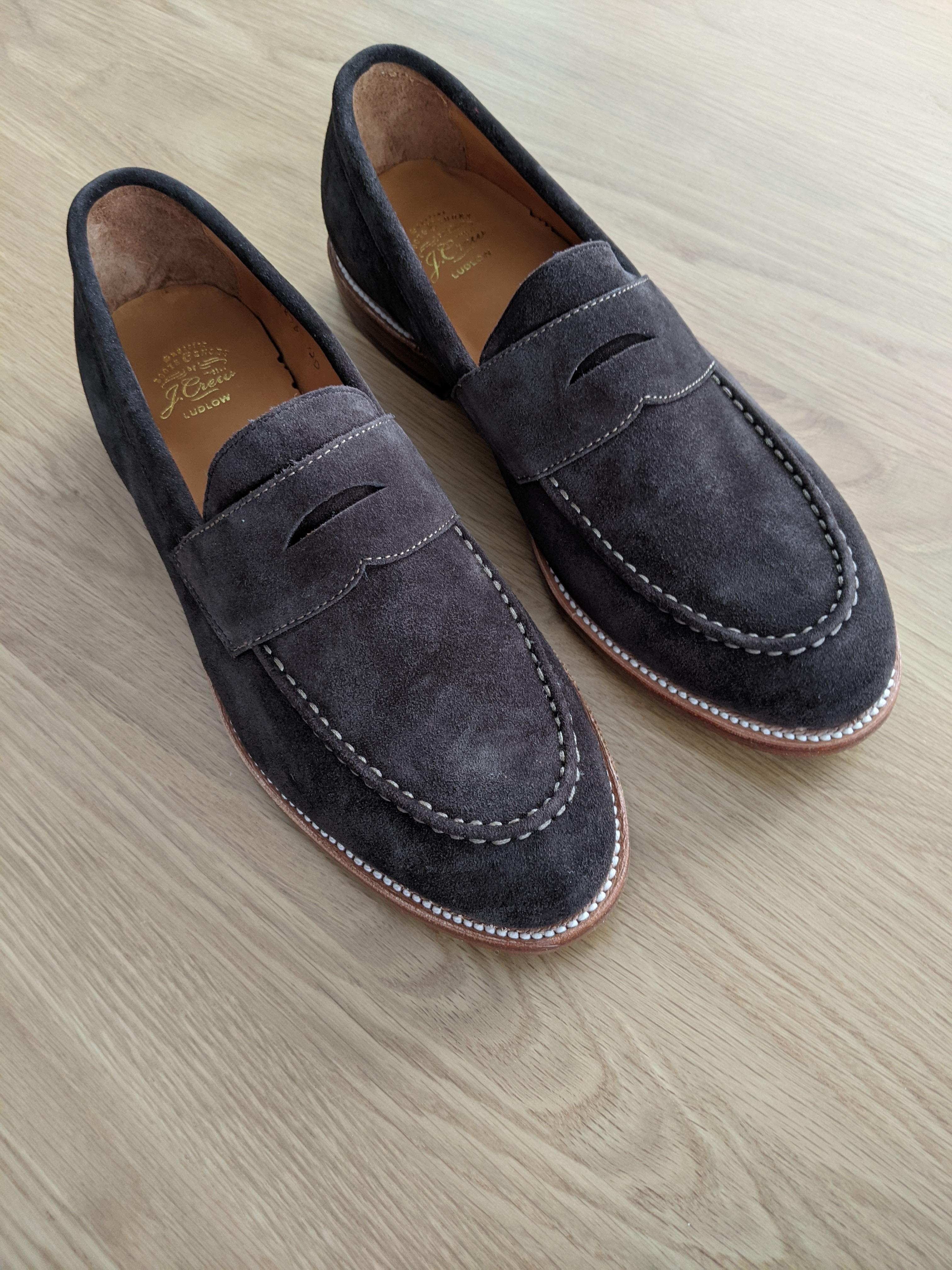 J.Crew Ludlow Suede Penny Loafers For Men